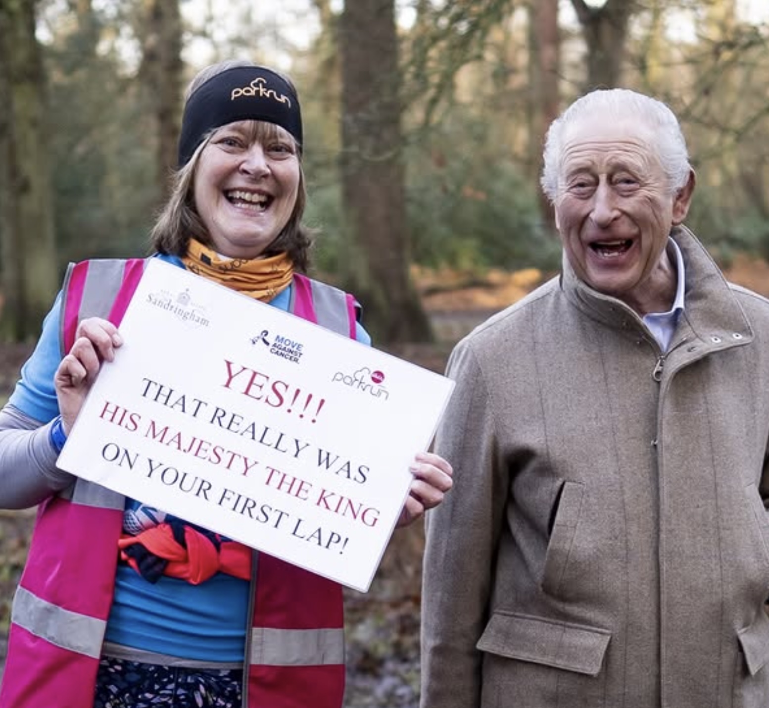 Kong Charles overrasket parkrun-deltakere